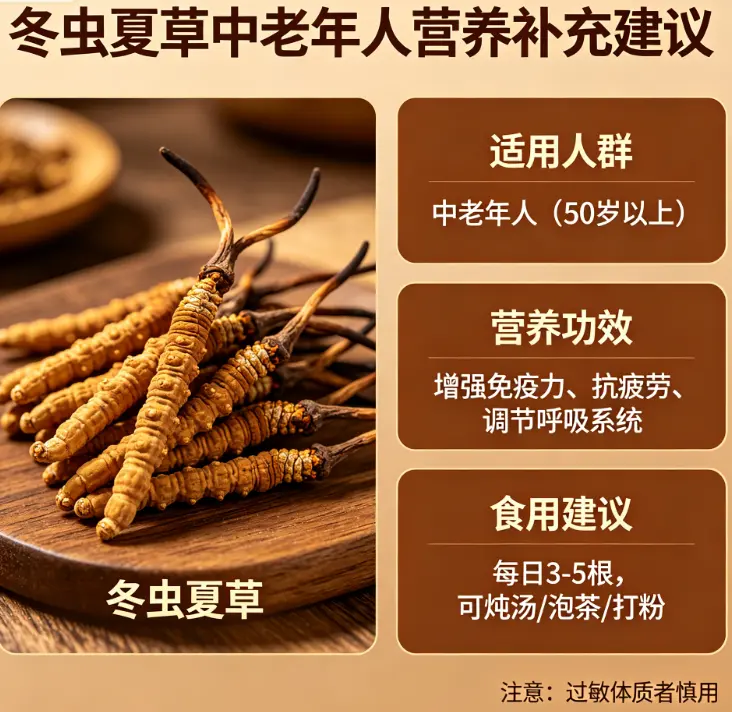 冬蟲夏草適合中老年人嗎？